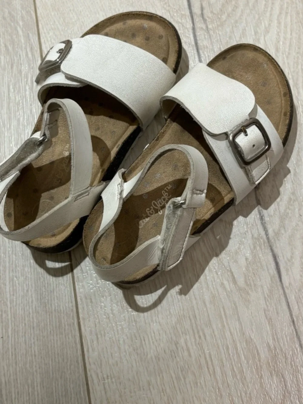 Cat & Jack White Buckle Strap Kids Sandals 11